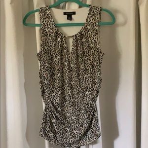 2/$12 WHBM Size M Leopard Sleeveless Top